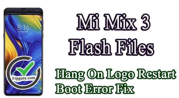 Xiaomi Mi Mix 3 MIUI 11 Flash File